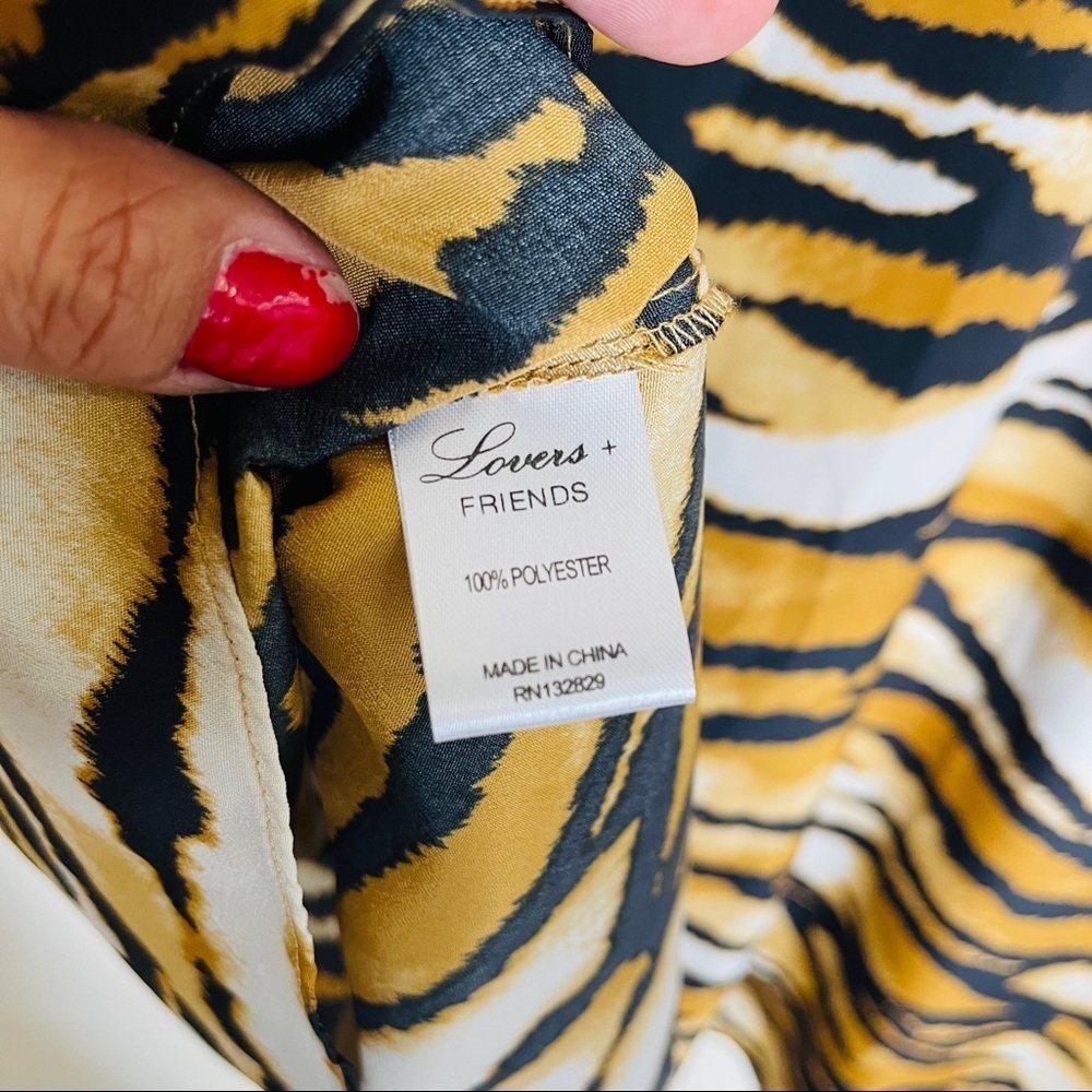 LOVERS + FRIENDS GRACIE DRESS IN WILDCAT Women’s Size Small - Picture 7 of 8